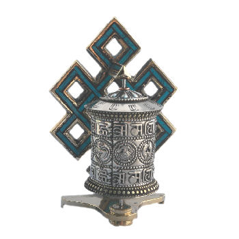 Endless Knot Prayer Wheel W0550 - Click Image to Close